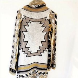 Rachel Roy Navajo Aztec Western Knit Sweater